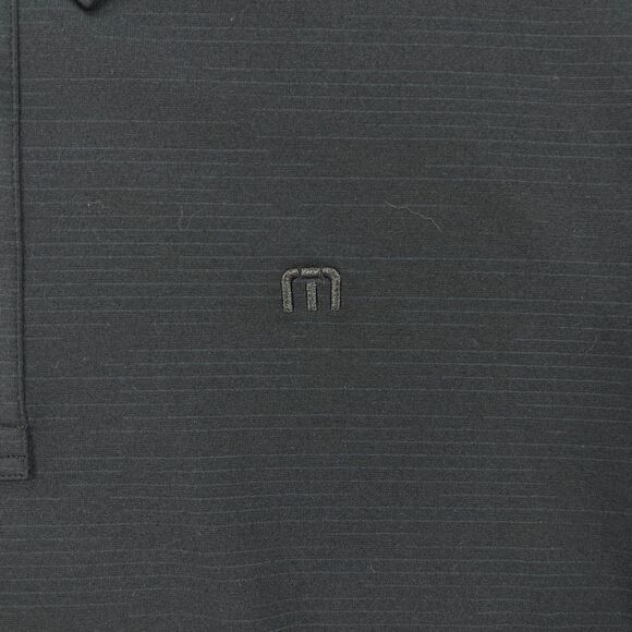 Travis Mathew Polo Shirt Mens 2XL Black Stretch Golf Outdoor Casual Striped - Picture 3 of 11